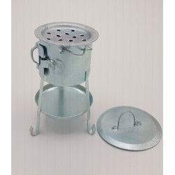 Metal brazier with lid