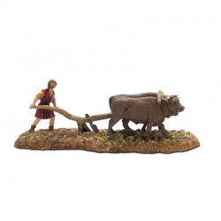 Farmer with oxen 6 cm